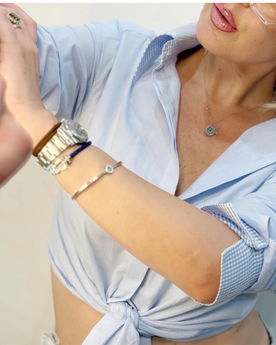 Chemise Bleu Ciel avec détail Vichy Bleu Ciel