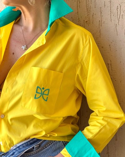 Chemise Jaune à détails Verts – Édition Salvador de bahia