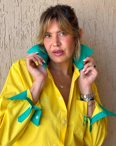 Chemise Jaune à détails Verts – Édition Salvador de bahia
