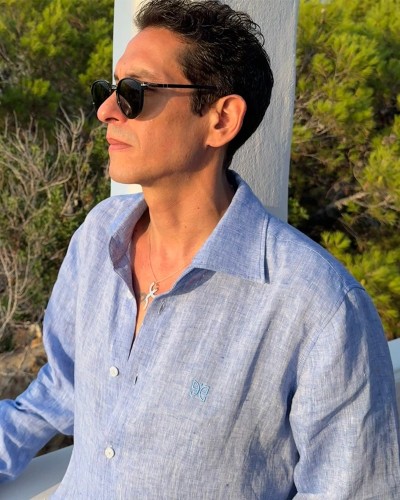 Chemise en lin Bleu Ciel