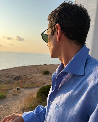 Chemise en lin Bleu Ciel