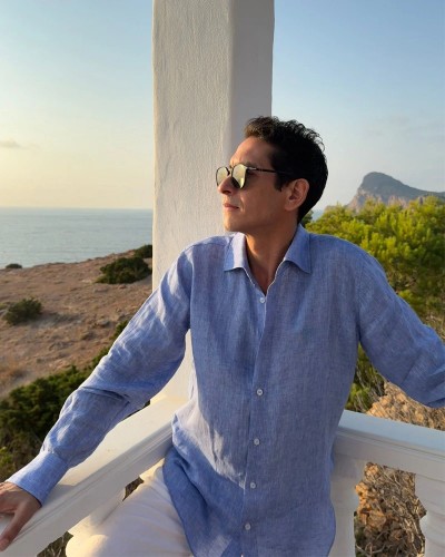Chemise en lin Bleu Ciel