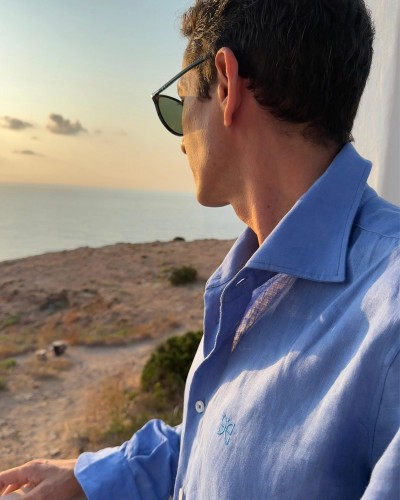 Chemise en lin Bleu – Élégance & Légèreté